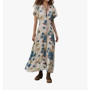 NEW THE GREAT. laurel maxi dress in sungold floral